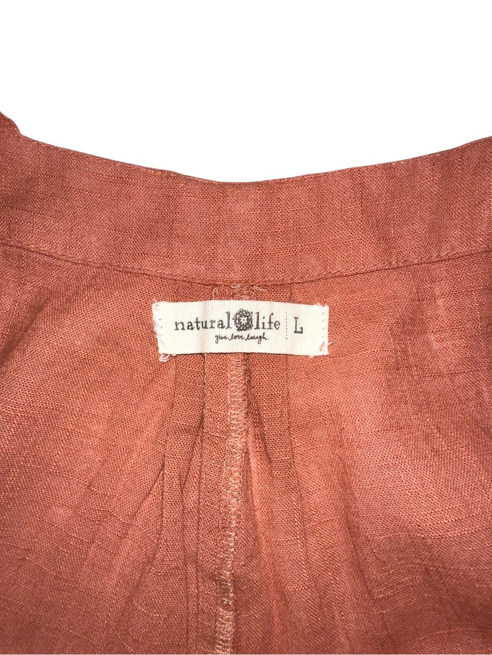 Natural Life Carrington Wide Leg Cotton Sleeveless Jumpsuit LARGE in Terracotta - Picture 4 of 8